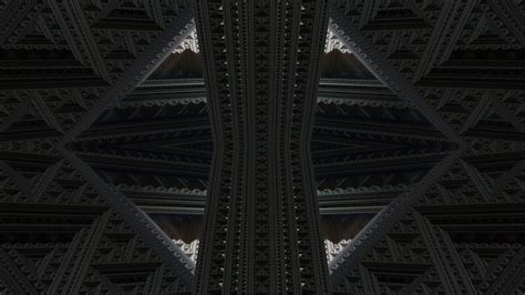 Wallpaper Digital Art Monochrome Night Architecture Symmetry