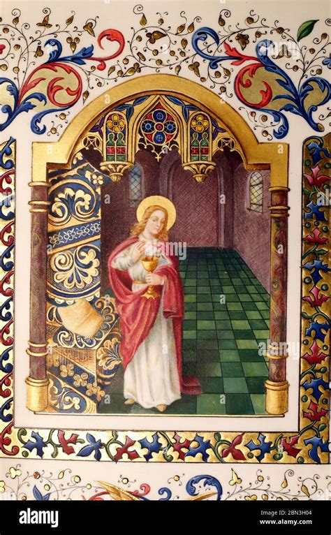 Manuscript Illumination Jesus Christ Marclaz France Stock Photo Alamy