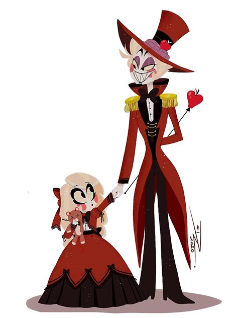 Hazbin Hotel Charlie And Lucifer Poster By Luckychan34 Redbubble
