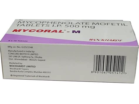 Mycoral M Mycophenolate Mofetil Ip Tablets At Rs 864box