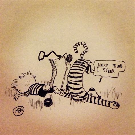 Calvin And Hobbes Fan Art By Annie Bea Next Time Steer Calvin Und