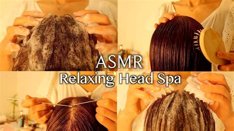 Asmr Head Spa Relaxing Shampoo Hair Wash Brushing Massage Scratching No Talking Youtube