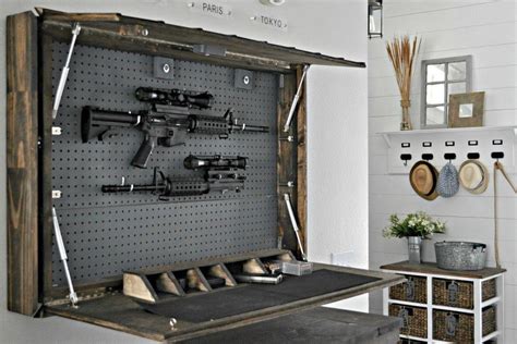 Diy Locking Wall Gun Rack / Wood - Vertical Gun Rack Plans Free | How
