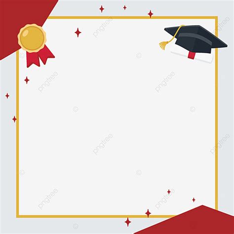 Certificate Graduation Award Vector Png Images Simple Modern Red