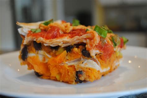 Layered Sweet Potato Enchilada Casserole