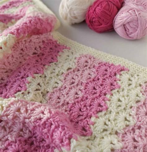 Lacy Shells Crochet Baby Blanket Annie Design Crochet