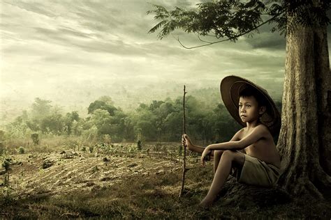 Potret Anak Desa Photo And Image Digital Editing Photoshop Landscape