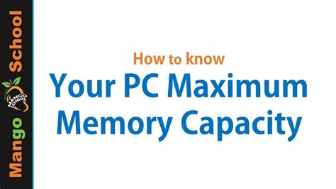 In this article you can learn about how to find out the maximum ram capacity of computer within two steps, including desktop and laptop computer. How to Know My PC Maximum Memory Capacity - YouTube
