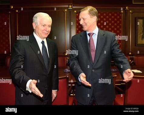 U S Defense Secretary Robert M Gates To The Left And Russian First
