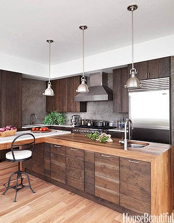 White oak flooring with medium oak cabinets modern wood kitchen. Modern Wood Kitchen - Walnut Kitchen Cabinets