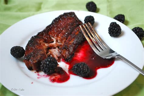 Oh Cake Pork Belly With Blackberry Sauce