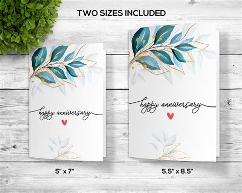 Printable Anniversary Card Downloadable Anniversary Card Etsy