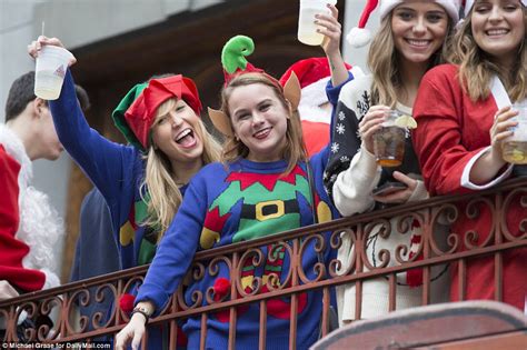 Saint Nicks Paint New York Red For Santacon With The All Day Merry