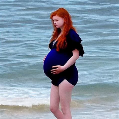 Krea Pregnant Sadie Sink On A Beach