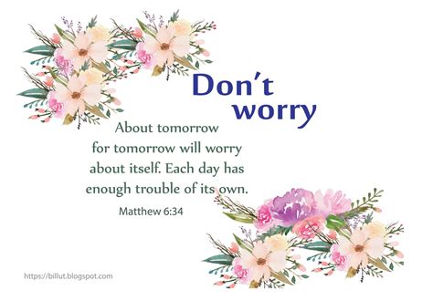 Matthew 634 Therefore Do Not Worry About Tomorrow
