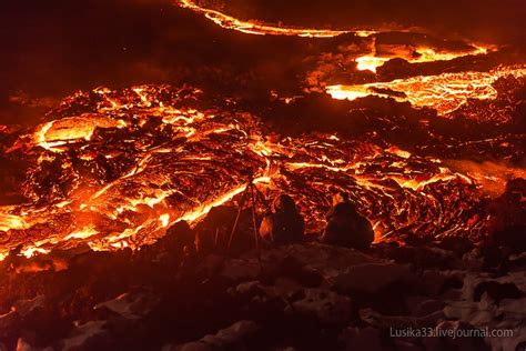 Fearless Adventurers Explore An Active Volcano Complex