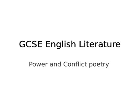 Ks4 Aqa Gcse English Literature Power And Conflict Poetry William Blake