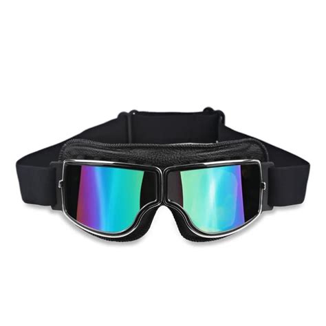 Universal Pilot Aviator Retro Vintage Motorcycle Goggles Motorbike Scooter Glasses Uv Protection