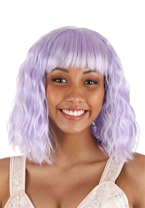 Light Purple Womens Wavy Wig