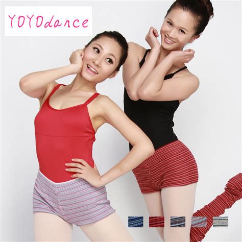 155 175cm Brand Adult Women Warm Up Thick Ballet Knitted Stripe Shorts