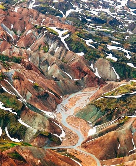 The Multihued Peaks Of Landmannalaugar In The Icelandic Highlands