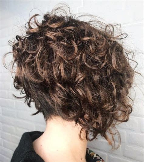 Stacked Curly Bob With Short Nape Short Curly Bob Hairstyles Bob Haircut Curly Short Curly