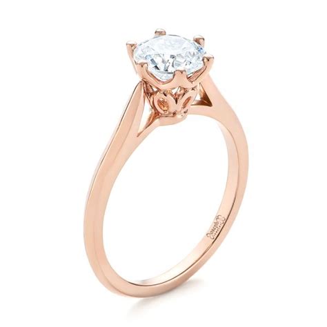 18k Rose Gold Custom Interlocking Engagement Ring Ubicaciondepersonas