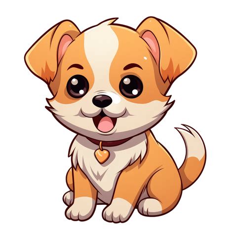 Ai Generated Cute Chibi Dog Cartoon Dog Character 36627779 Png