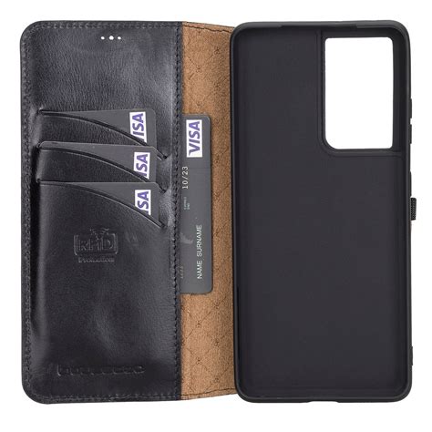 Wallet Folio Leather Case With Rfid For Samsung Galaxy S21 Ultra 5g 6