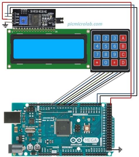 Arduino Base Converter With 44 Keypad And I2C LCD Microcontroller