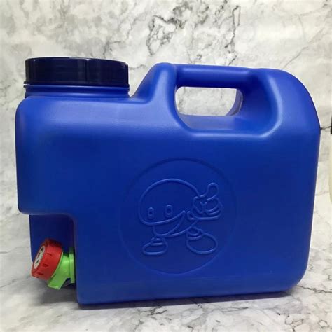 25 Gallon Slim Portable Water Container And Jug Color Blue With Faucet