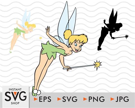 Tinkerbell svg cut file tinkerbell silhouette svg tinkerbell | Etsy
