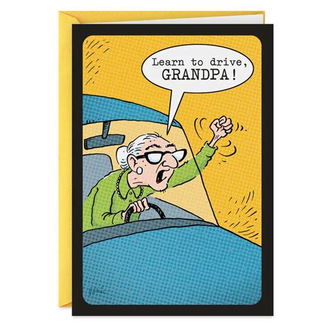 Granny Driver Funny Birthday Card In 2022 Birthday Humor Funny Birthday Greeting Cards Funny