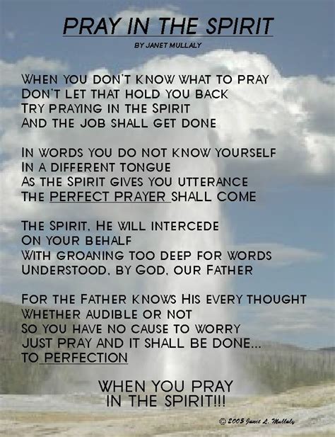 Prayer To The Holy Spirit Will Pray In The Spirit And I Will Also