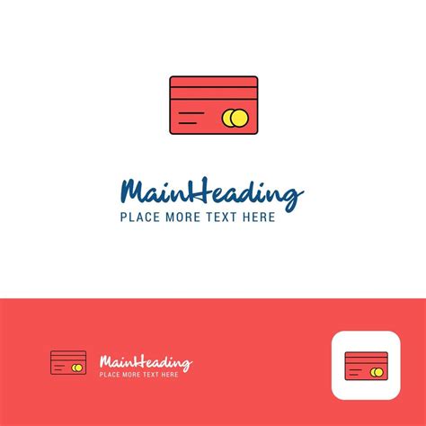 Creative Credit Card Logo Design Flat Color Logo Place For Tagline