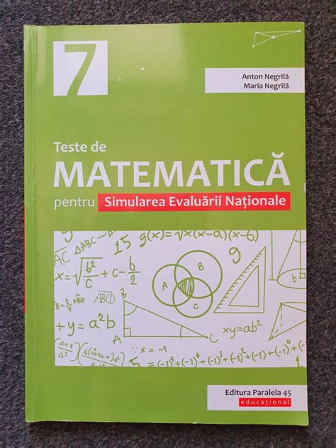 Teme De Matematica Pentru Simularea Evaluarii Nationale La Clasa A Vii