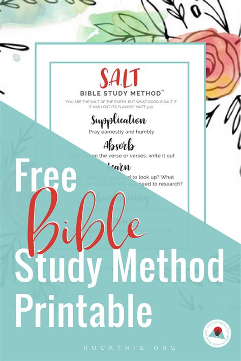 A Brand New Bible Study Method A Free Printable Bible Study Methods