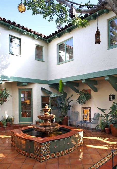 Mexican Furniture Patio Home Style Ideas Cutbackinfo Hacienda Courtyard