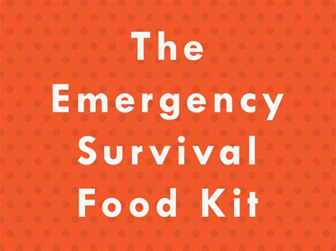 The Emergency Survival Food Kit Logicum