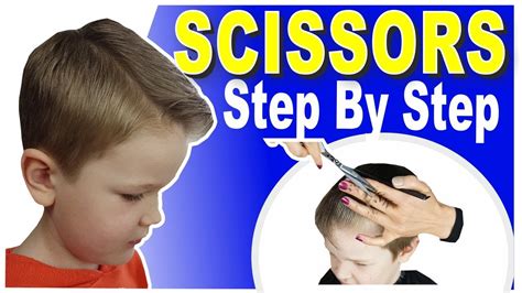 How To Cut Boys Hair At Home Scissor Haircut Tutorial Step By Step