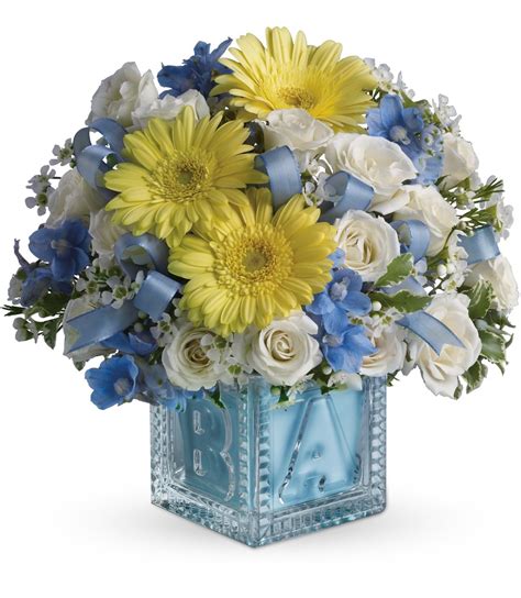 Send Flowers Online Same Day Delivery Of New Baby Boy Flowers In