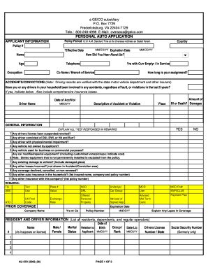 Compare car, home, health & life insurance companies. Geico Pip Application - Fill Online, Printable, Fillable ...