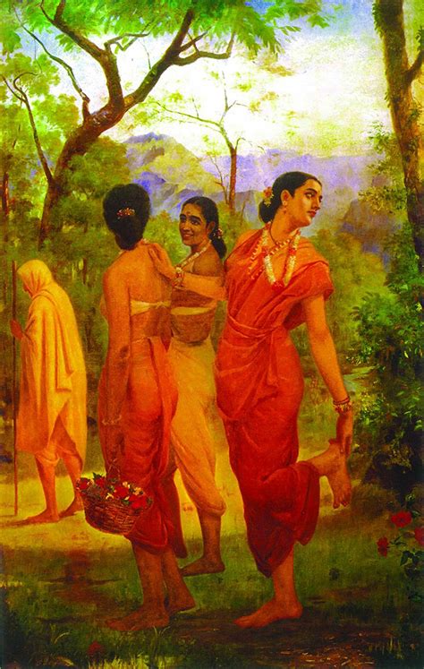 Shakuntala Looks Of Love By Raja Ravi Varma Daily Dose Of Art