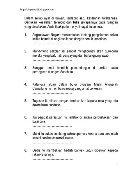 Modul Pt3 Latihan Tatabahasa Pt3 Bahasa Melayu Dengan Jawapan