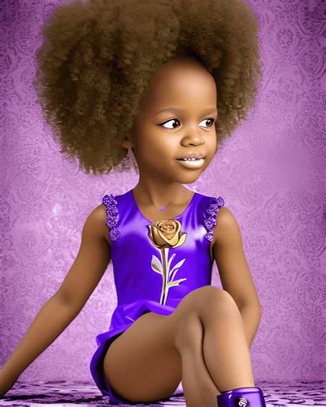 Beautiful Ebony Princess With Curly Hair Creative Fabrica