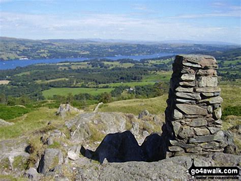 Lake Windermere From Black Fell Black Crag Summit In The Southern