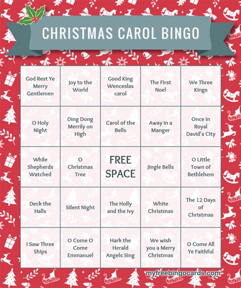Free Printable Bingo Cards Christmas Bingo Game Christmas Bingo