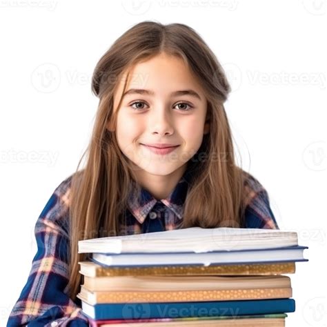 School Girl With Books 26847832 Png