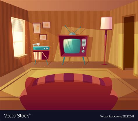 Choose from 10+ cartoon living room graphic resources and download in the form of png, eps, ai or psd. Cartoon living room with sofa tv Royalty Free Vector Image