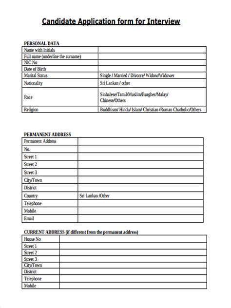 FREE 37 Interview Forms In PDF Ms Word Excel